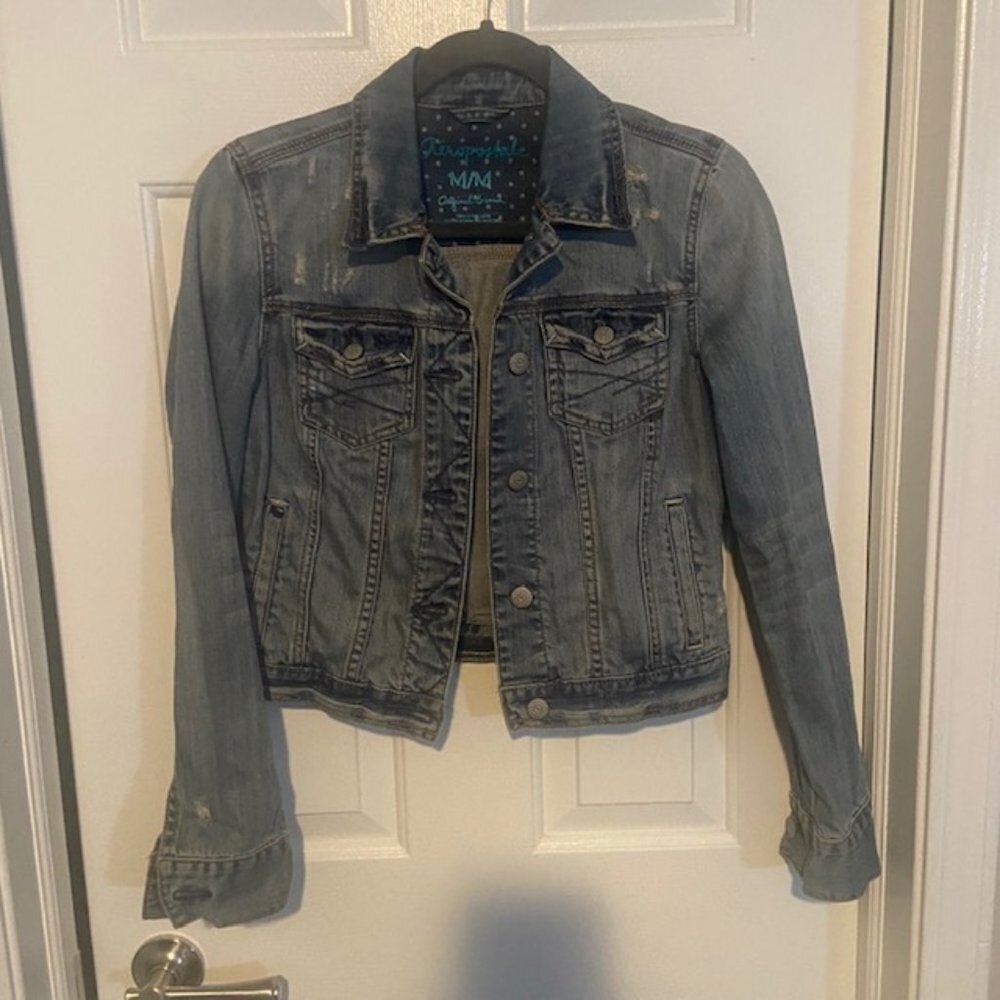 Distressed Aeropostale Jean Jacket